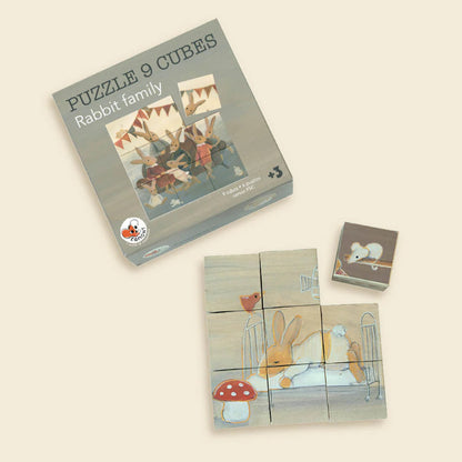 Egmont Toys - Puzzle a cubi Famiglia di conigli