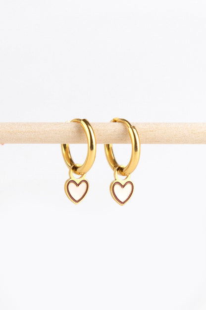 Mrs. Eartha - Charms coppia - Cuore Bianco