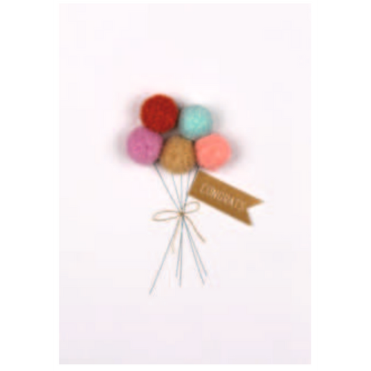 Räder - Biglietto di auguri - Congratulazioni - Palloncini di pom pom