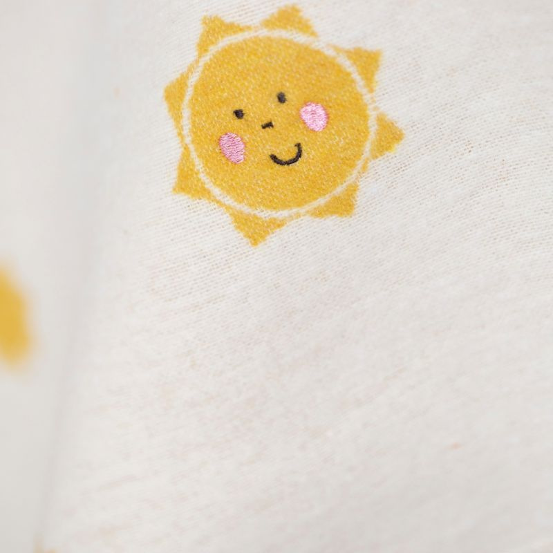 Fussenegger Kids - Coperta in flanella di cotone e viscosa 90x70 cm - Sole ricamato