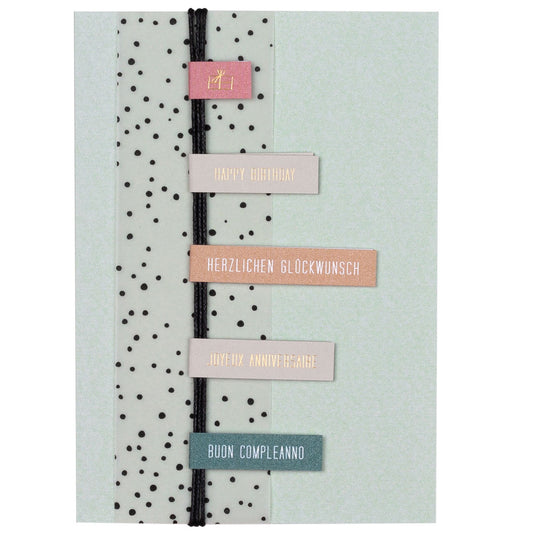 Räder - Räder - Biglietto di auguri - Compleanno - con dettagli dorati in carta