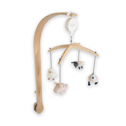 Bamboom - Giostrina in legno con toys a maglia - The farm