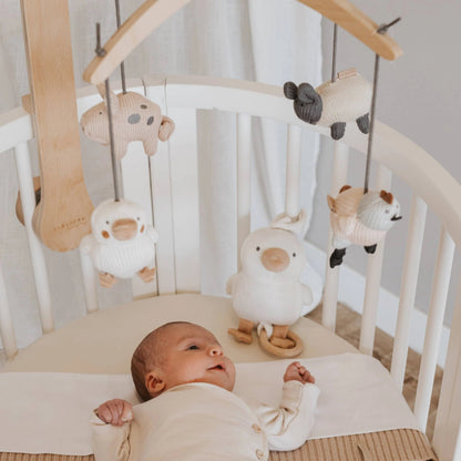 Bamboom - Giostrina in legno con toys a maglia - The farm