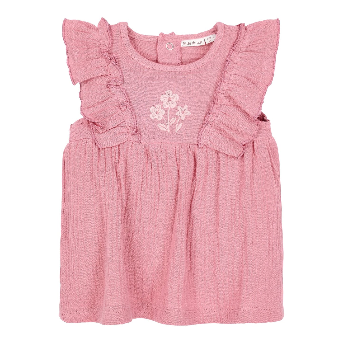 Little Dutch - Abito con Bloomer Rosa Cipria