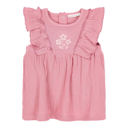 Little Dutch - Abito con Bloomer Rosa Cipria