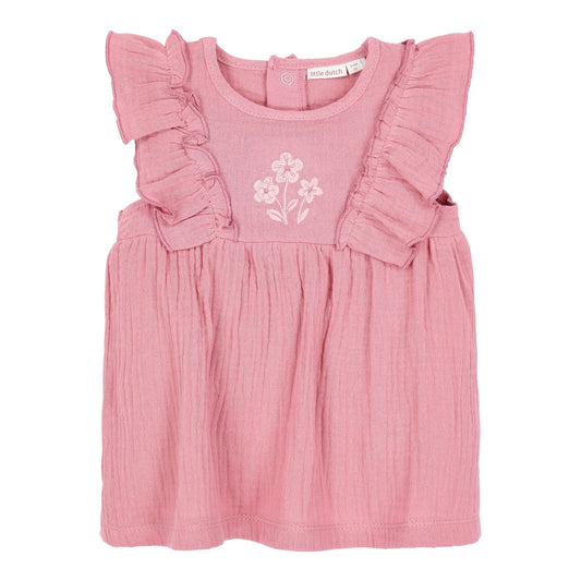Little Dutch - Abito con Bloomer Rosa Cipria