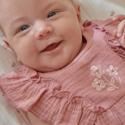 Little Dutch - Abito con Bloomer Rosa Cipria