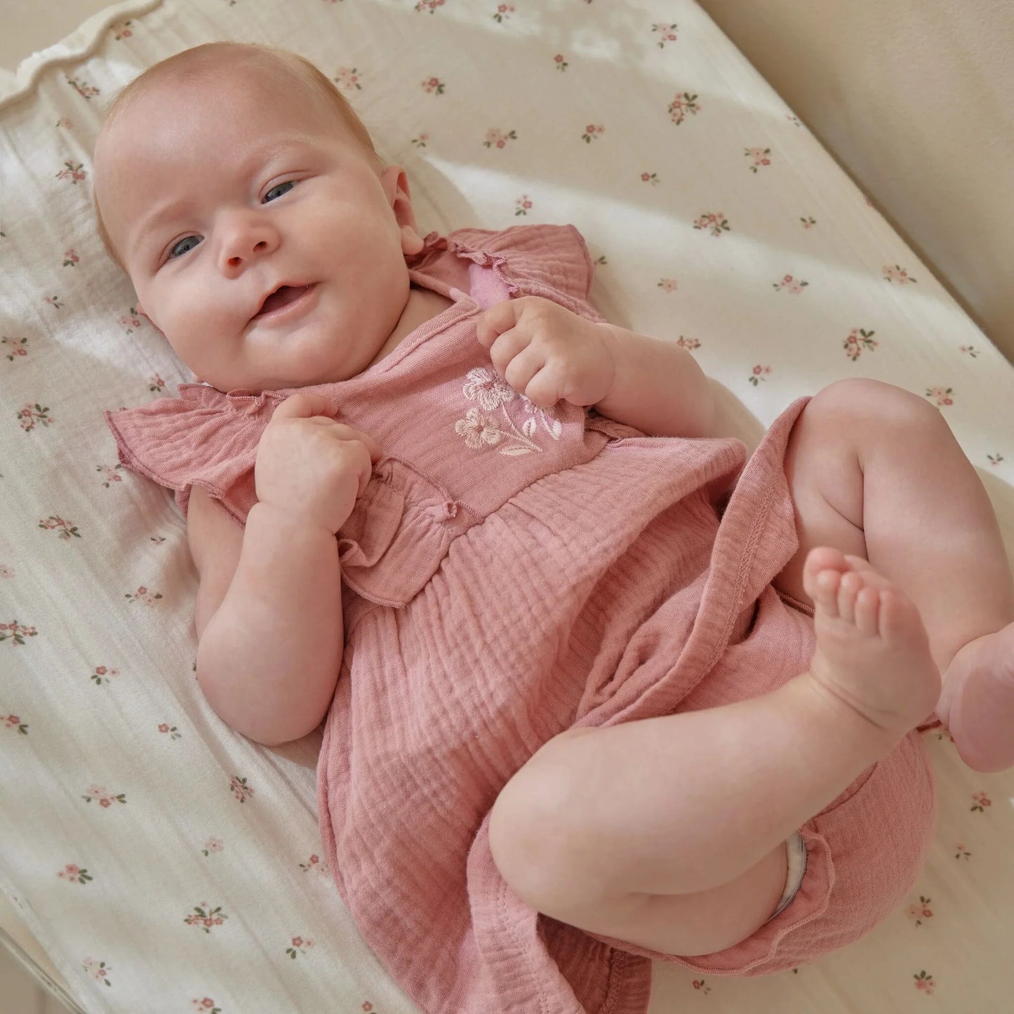 Little Dutch - Abito con Bloomer Rosa Cipria