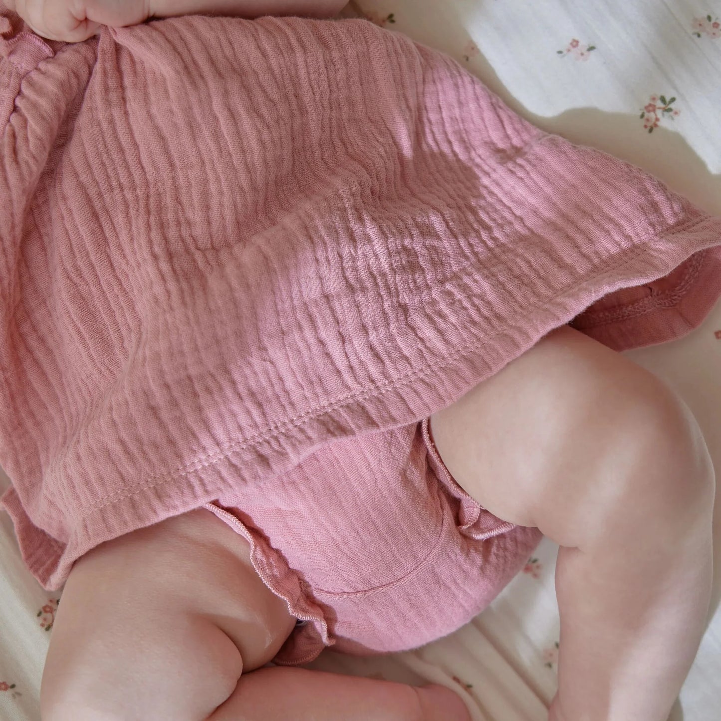 Little Dutch - Abito con Bloomer Rosa Cipria