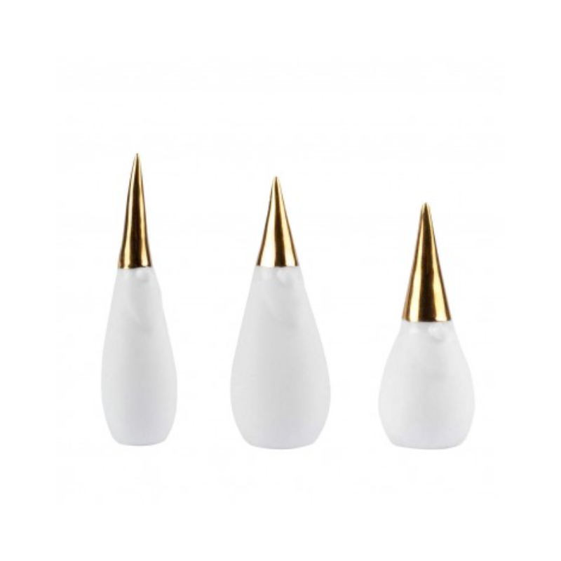 Räder - Set 3 figure natalizie in porcellana - Babbo Natale 6x9cm