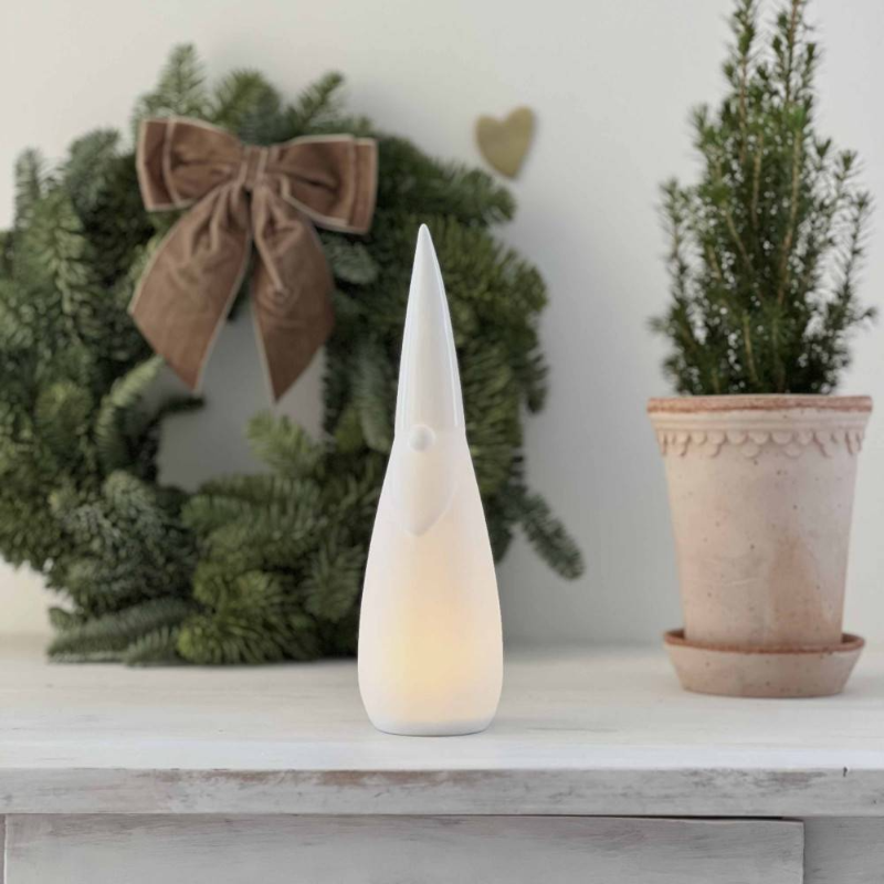 Räder - Decorazione in porcellana con LED - Babbo Natale 22x6cm