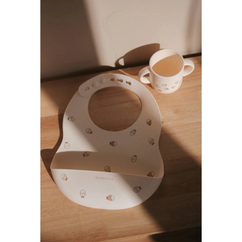 Bamboom - Set Bavaglino in silicone e Tazza - Fishes