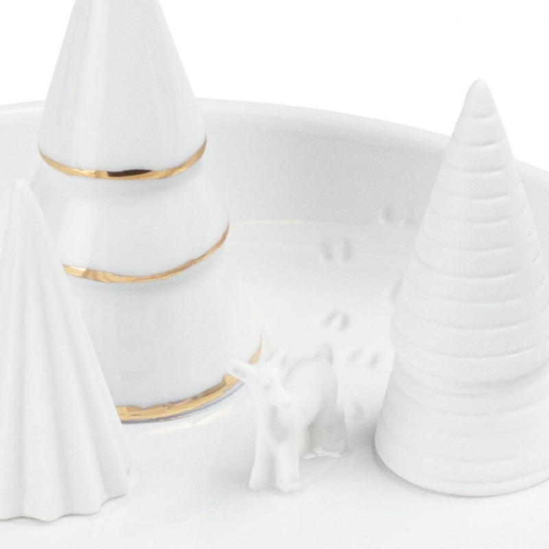 Räder - Ciotola svuotatasche in porcellana - Foresta innevata 14cm