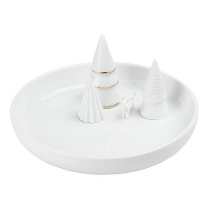 Räder - Ciotola svuotatasche in porcellana - Foresta innevata 14cm