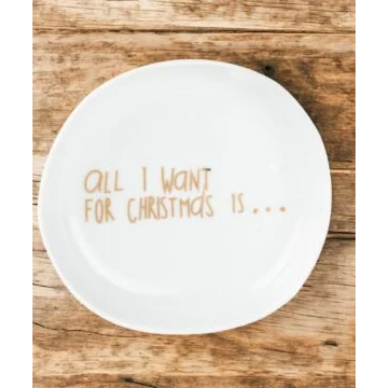 Räder - Ciotola svuotatasche in porcellana - All I want for Christmas is.. 10,5x2cm