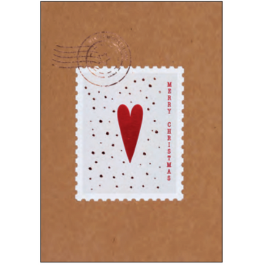 Räder - Biglietto di auguri - Natale - Francobollo con cuore