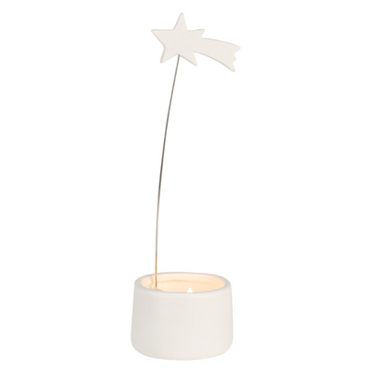 Räder - Portacandele in porcellana tealight - Stella cometa 6x18,5cm