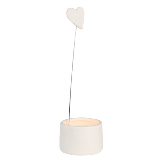 Räder - Portacandele in porcellana tealight - Cuore 6x18,5cm