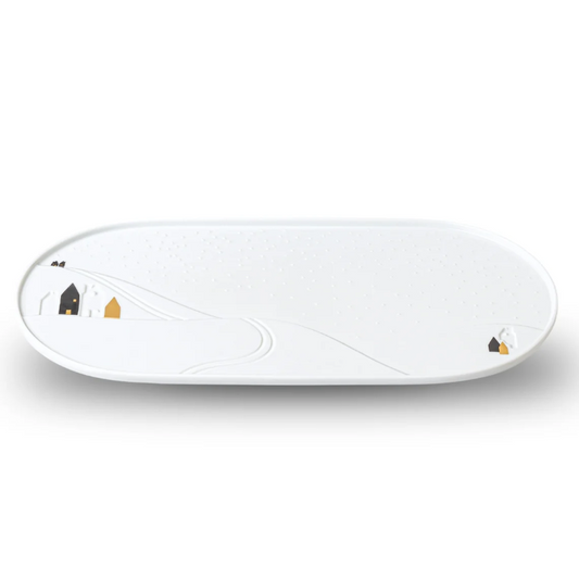 Räder - Vassoio ovale in porcellana - Paesaggio natalizio innevato 40x19