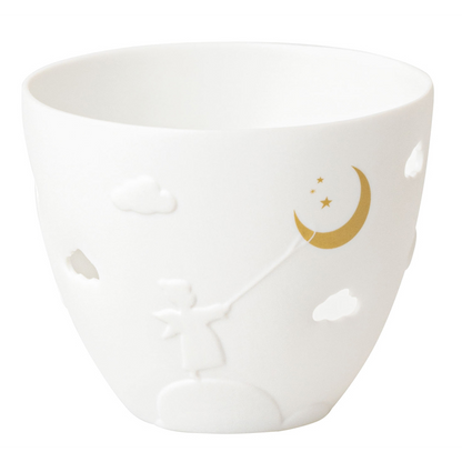 Räder - Portacandele in porcellana tealight - Vasetto Paesaggio con Luna 6,5x8cm