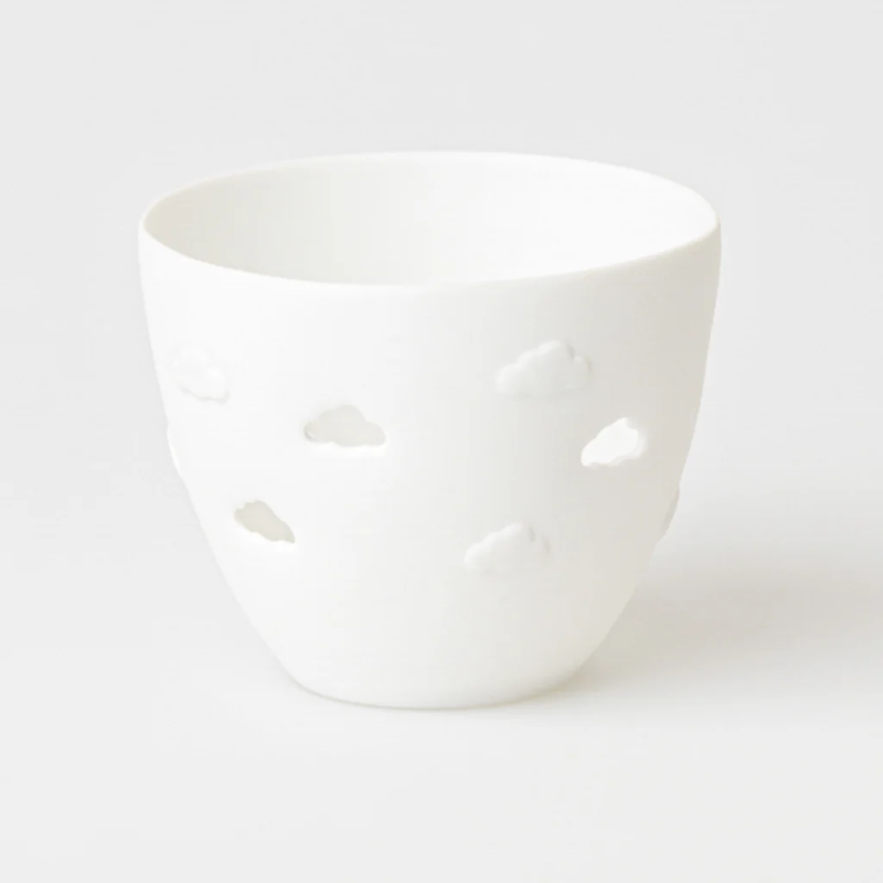 Räder - Portacandele in porcellana tealight - Vasetto Paesaggio con Luna 6,5x8cm