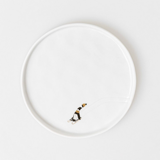 Räder - Piatto in porcellana - Slittino Snowy Day 22cm