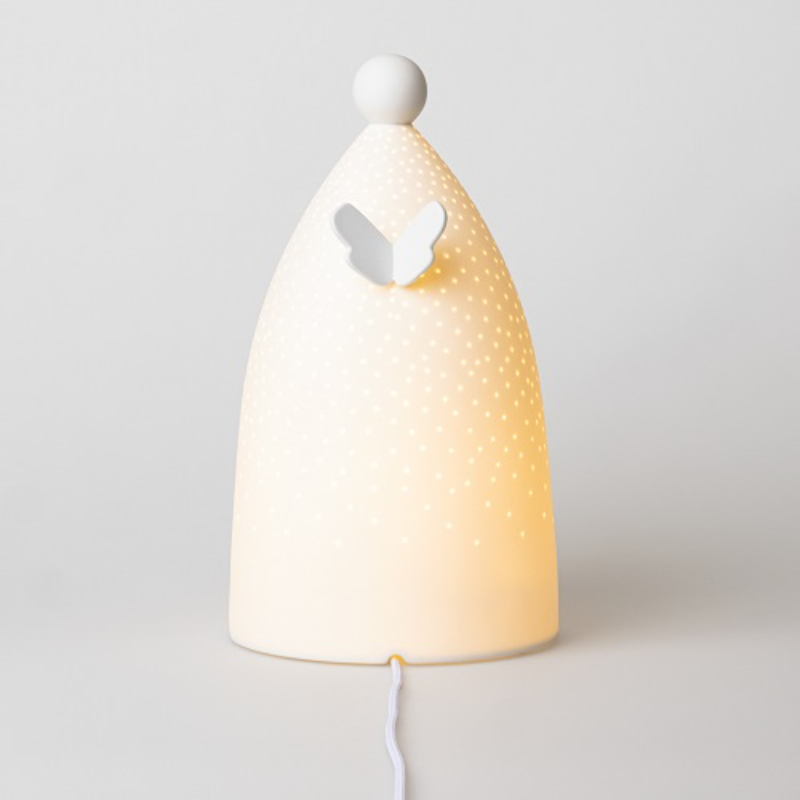 Räder - Lampada in porcellana XL alimentazione cavo - Angelo 23X41cm