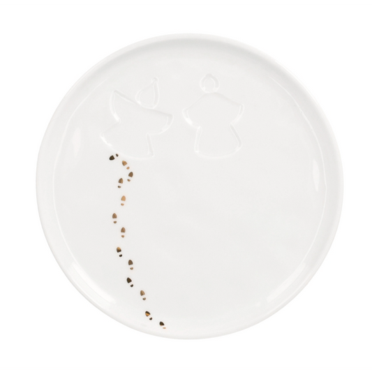 Räder - Piatto svuotatasche in porcellana - Angeli di neve 14cm