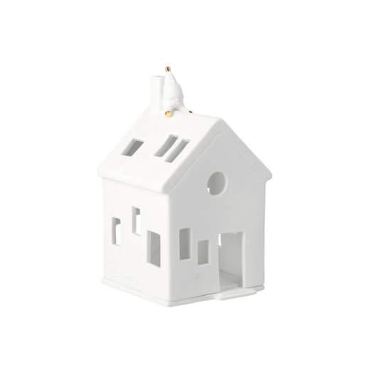 Räder - Casetta in porcellana portacandela tealight - Aspettando Rudolf h16,8cm