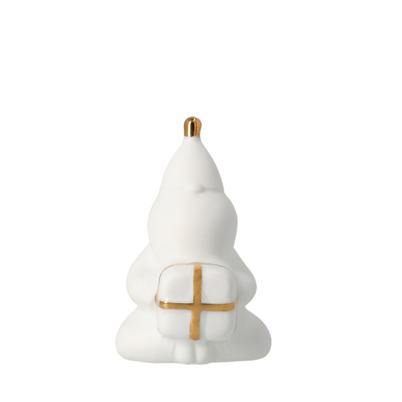Räder - Miniatura in porcelana - Babbo Natale con regalo h5,5cm
