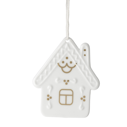 Räder - Decorazione da appendere in porcellana - Casetta Pan di zenzero (varie fantasie) 4,5cm