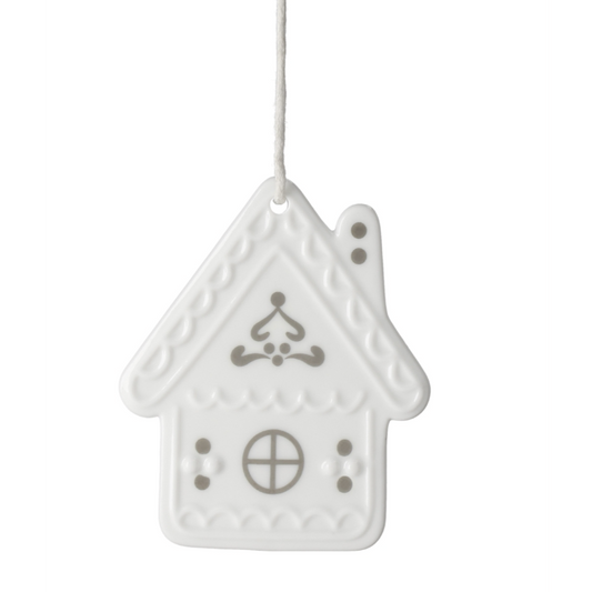 Räder - Decorazione da appendere in porcellana - Casetta Pan di zenzero (varie fantasie) 4,5cm