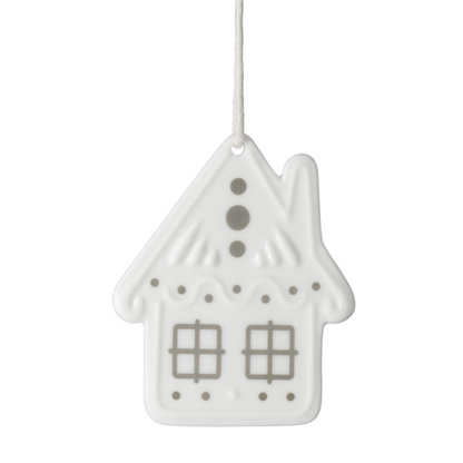 Räder - Decorazione da appendere in porcellana - Casetta Pan di zenzero (varie fantasie) 4,5cm