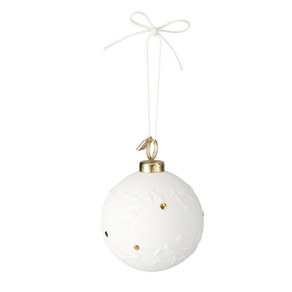Räder - Pallina decorazione albero in porcellana - Ramo innevato 6cm