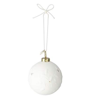 Räder - Pallina decorazione albero in porcellana - Vischio 6cm