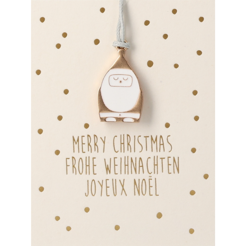 Räder - Decorazione da appendere in metallo - Babbo Natale Merry Christmas 6x8cm