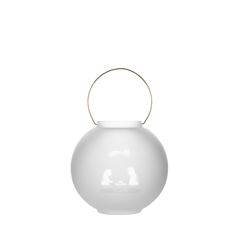 Räder - Lanterna in vetro smerigliato - Natività Presepe 17x18cm