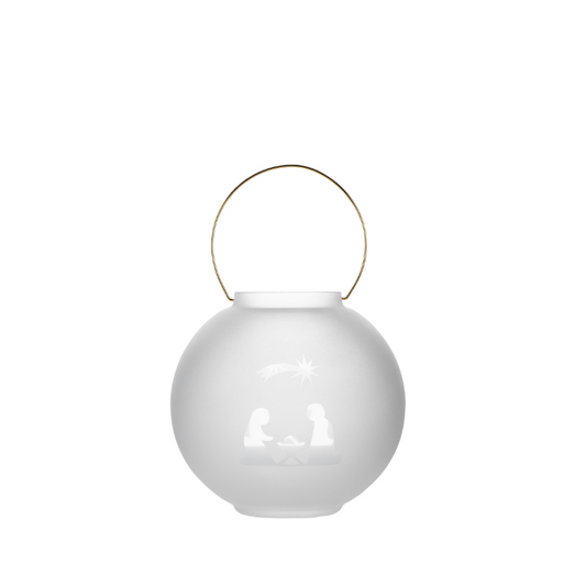 Räder - Lanterna in vetro smerigliato - Natività Presepe 17x18cm