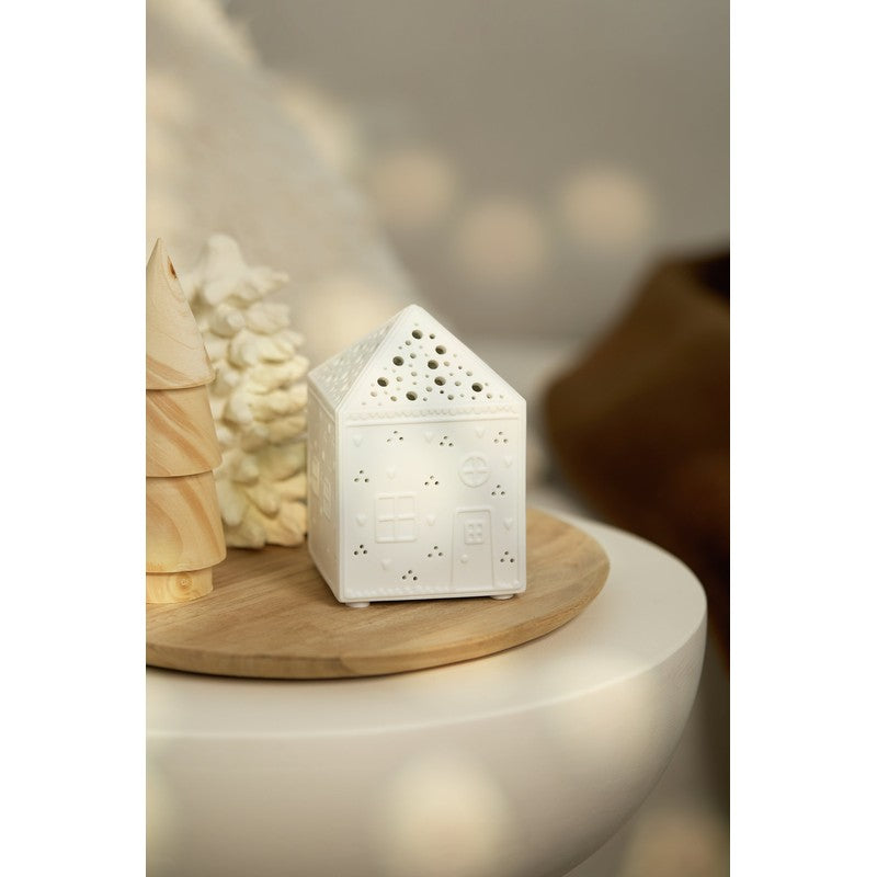 Räder - Casetta con luce LED - Pan di zenzero - foto ambientata