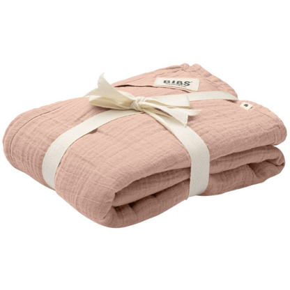 BIBS - Panno in Mussola Swaddle 120x120 cm - 100% Cotone Organico - Rosa