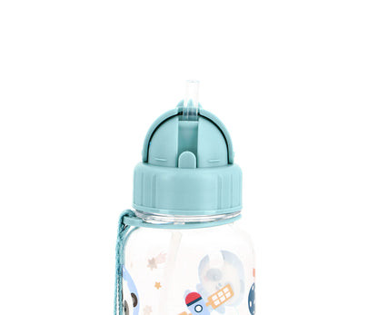 Tutete - Borraccia Tritan 500ml - Panda Spazio con Cannuccia Silicone BPA Free