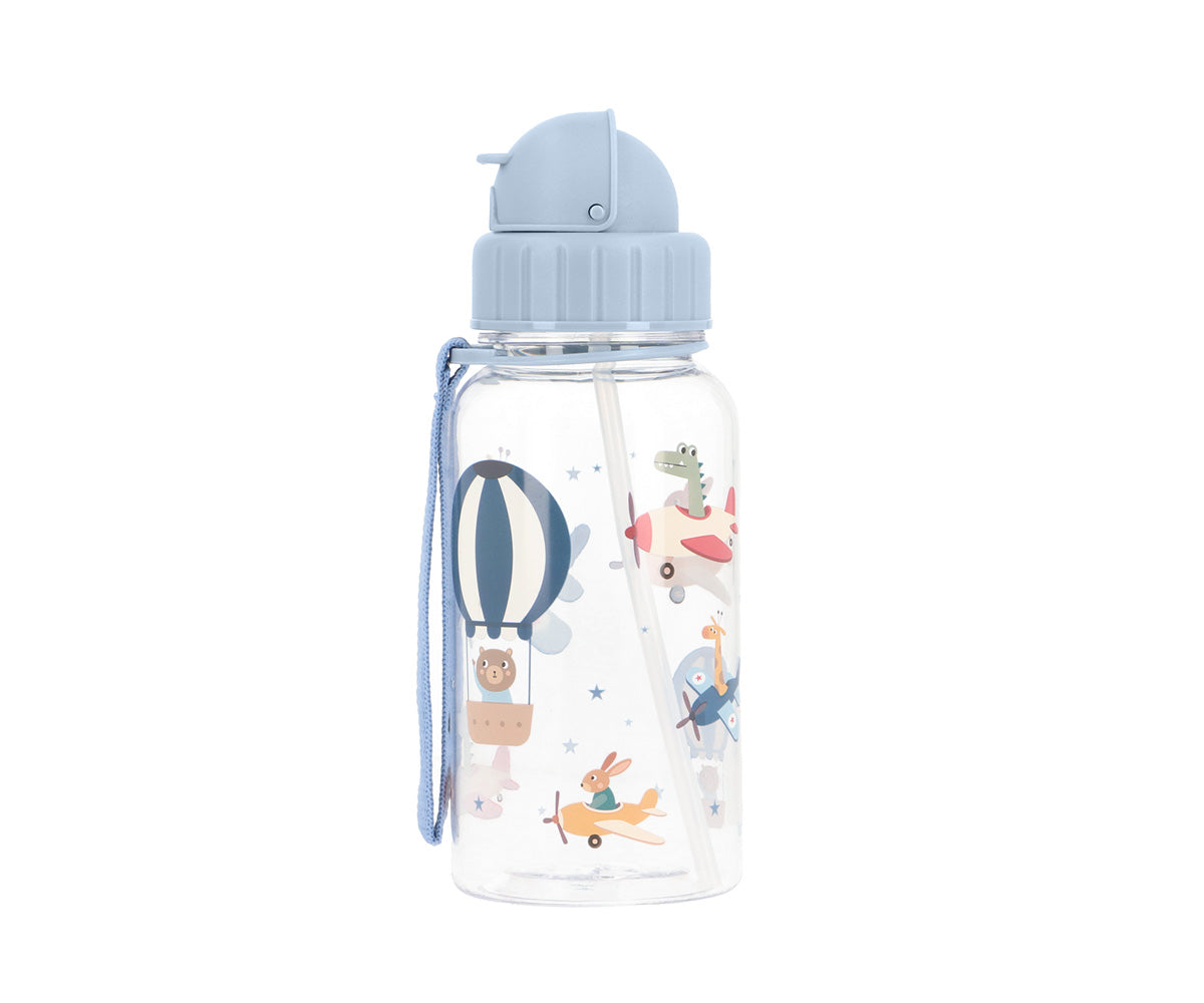 NEW Tutete - Borraccia Tritan 500ml - Mongolfiera con Cannuccia Silicone BPA Free