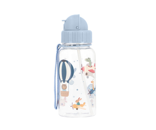 NEW Tutete - Borraccia Tritan 500ml - Mongolfiera con Cannuccia Silicone BPA Free