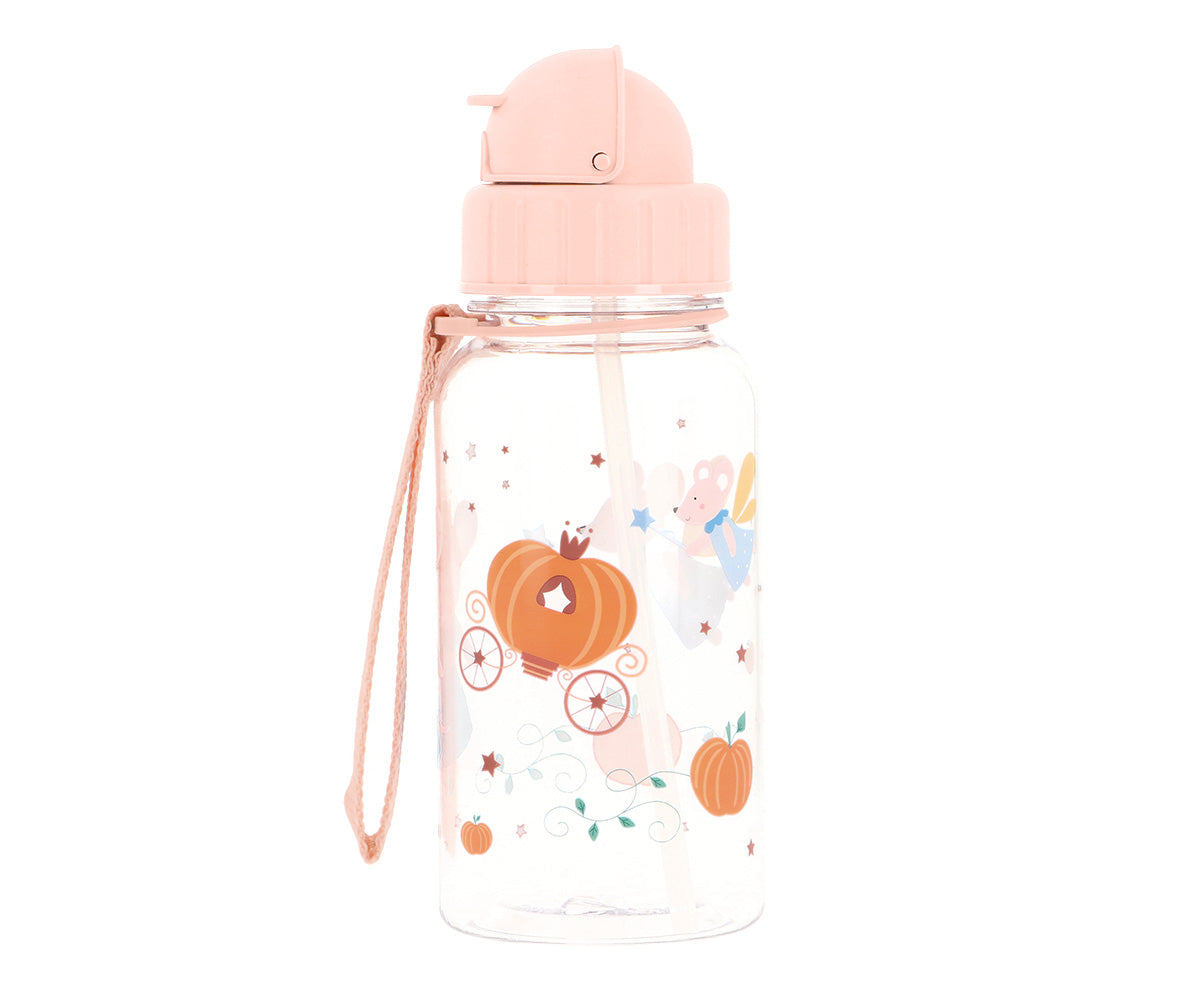NEW Tutete - Borraccia Tritan 500ml - Cenerentola con Cannuccia Silicone BPA Free