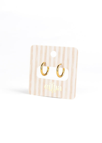Mrs. Eartha - Essential Hoops - Orecchini a cerchio dorati: 14 mm