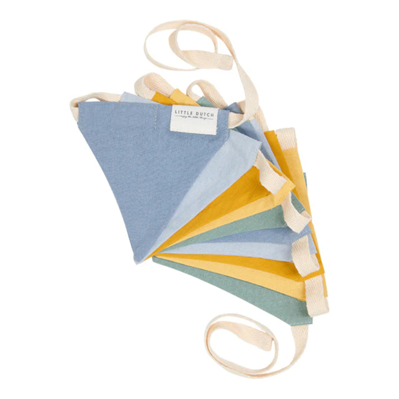 Little Dutch - Ghirlanda bandierine di stoffa - blu