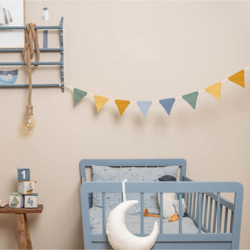 Little Dutch - Ghirlanda bandierine di stoffa - blu