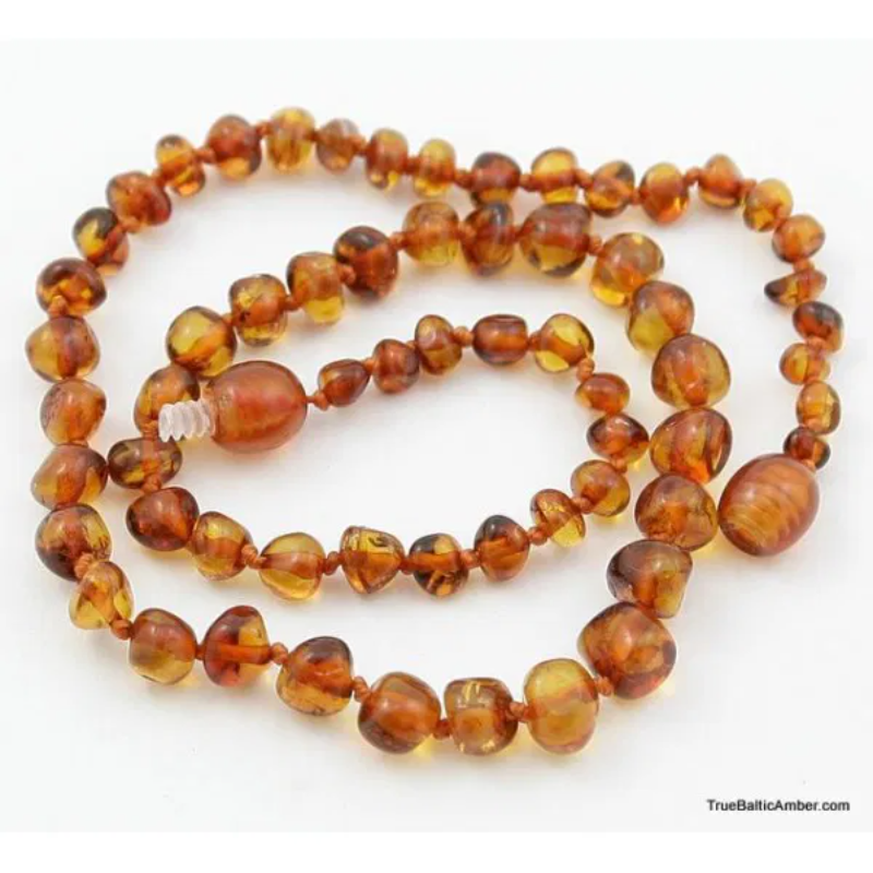 collanina di ambra con tappo che si chiude a spirale