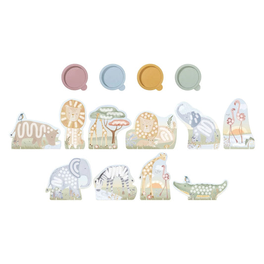 Set pittura con le dita Little Dutch Safari