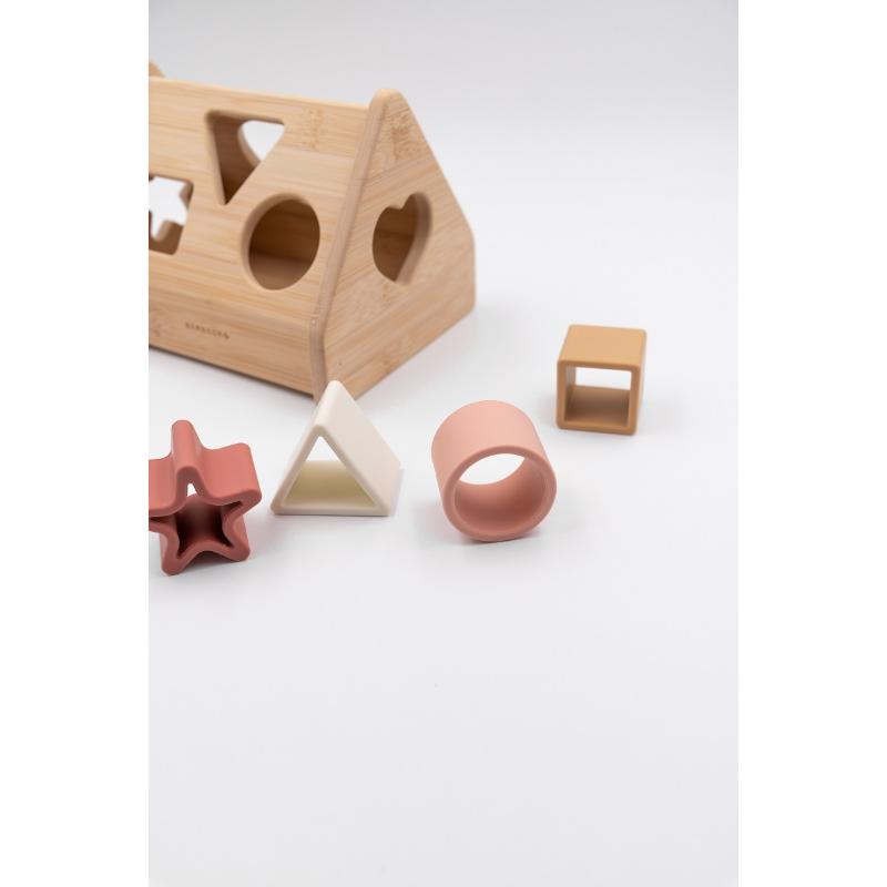 Bamboom - Casetta in legno e silicone - Rosa